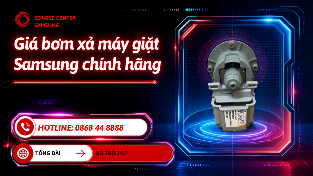 Bơm xả máy giặt Samsung lồng ngang chính hãng