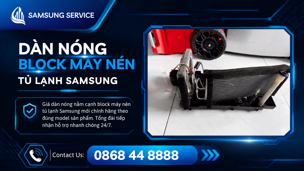 Cập nhật linh kiện dàn nóng tủ lạnh Samsung